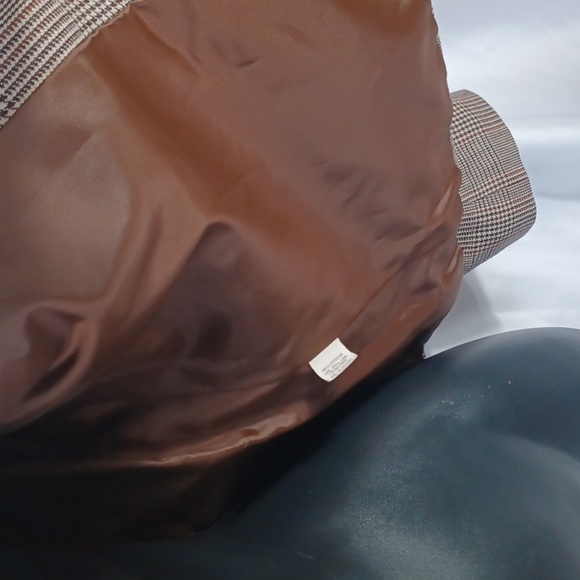 Alanni by Donny Brook Wool Blazer/Jacket, white/brown/black, sz 12, zip - Picture 6 of 9